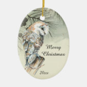 Aangepaste Waterverf voor kerstmis Keramisch Ornament (Voorkant)