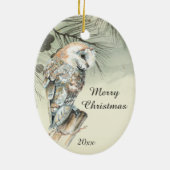 Aangepaste Waterverf voor kerstmis Keramisch Ornament (Achterkant)