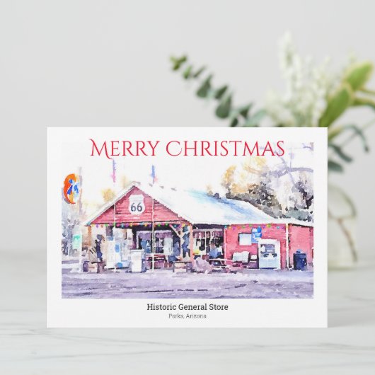 Aangepaste Waterverf voor Kerstmis met Kaart 66 (Staand voorkant)