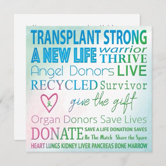 Aangepaste Waterverf voor orgaantransplantatie Kaa (Voorkant / Achterkant)