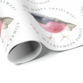 Aangepaste Waterverf voor prettige feestdagen Cadeaupapier (Rol Hoek)