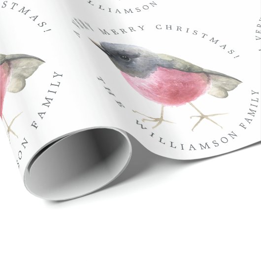 Aangepaste Waterverf voor prettige feestdagen Cadeaupapier (Rol Hoek)