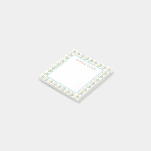 Aangepaste Waterverf voor Sand Dollar Post-it® Notes (Schuin)