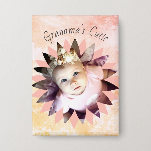 Aangepaste Waterverf voor Vloervormig fotopasta Button (Voorkant)