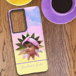 Aangepaste Waterverf voor Vloervormig fotopasta Samsung Galaxy Hoesje<br><div class="desc">Dit kleurrijke leuke ontwerp is voorzien van een plaatjesfoto in een bloemvorm met sjabloon tekst. Personaliseer de tekst van de sjabloon en vervang de plaatsaanduidingsfoto door de uwe. Een vierkante foto werkt het beste. Een geweldig cadeau-idee voor elke gelegenheid.</div>