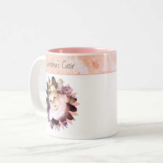 Aangepaste Waterverf voor Vloervormig fotopasta Tweekleurige Koffiemok (Voorkant links)