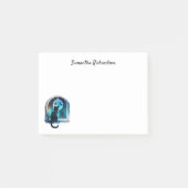 Aangepaste Waterverf voor zwarte kat bij nacht Post-it® Notes (Voorkant)