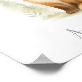 Aangepaste Waterverf Vrouwelijke Fox Woodland Nurs Poster (Hoek)