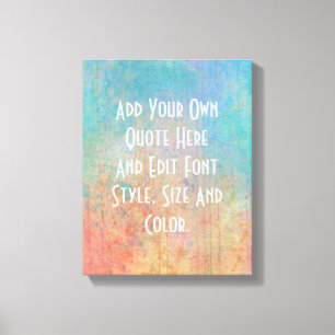Aangepaste waterverf wandart quote canvas afdruk