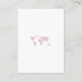 Aangepaste Waterverf Wereldkaart huwelijksreis - G Informatiekaartje (Achterkant)