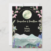 Aangepaste Waterverf Wildflower Moon Mountain brui Kaart (Voorkant)