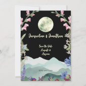 Aangepaste Waterverf Wildflower Moon Save The Date Kaart (Voorkant)