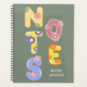 Aangepaste Waterverf Wildflowers Floral Planner (Voorkant)