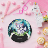 Aangepaste Waterverf Wolf Verjaardag Papieren Bordje (Feest)