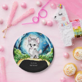 Aangepaste Waterverf Wolf Verjaardag Papieren Bordje (Feest)