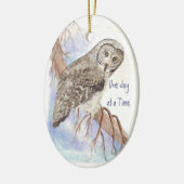 Aangepaste Waterverf wordt één dag tegelijk gedate Keramisch Ornament (Links)