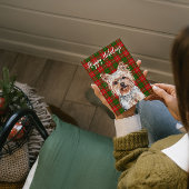 Aangepaste waterverf Yorkshire Terrier-hond Feestdagenkaart