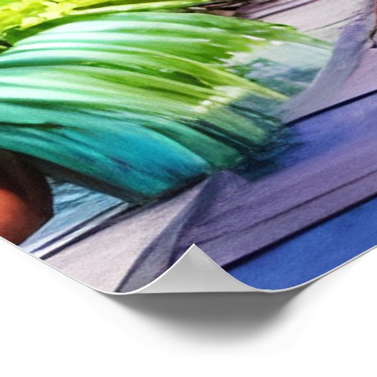 Aangepaste Waterverf zeedorp Poster (Hoek)