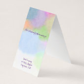 Aangepaste Waterverf-zelfstandaard voor het oormer Visitekaartje (Achterkant)