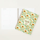 Aangepaste Waterverf Zonnebloem Bloemen Ontwerp Planner (Display)