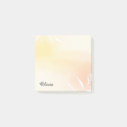 Aangepaste waterverfgradiënt sticky notes met zons (Voorkant)