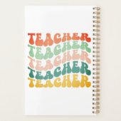 Aangepaste  Wave Typografie leraarnaam Planner (Achterkant)