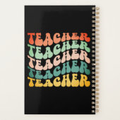 Aangepaste  Wave Typografie leraarnaam Planner (Achterkant)