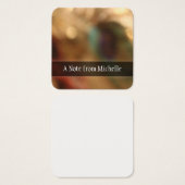 Aangepaste, wazige Abstracte notities met fotoberi Vierkante Visitekaartjes (Voorkant /achterkant)