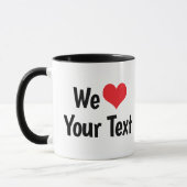 Aangepaste 'We Love' mok (Links)