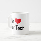 Aangepaste 'We Love' mok (Voorkant links)
