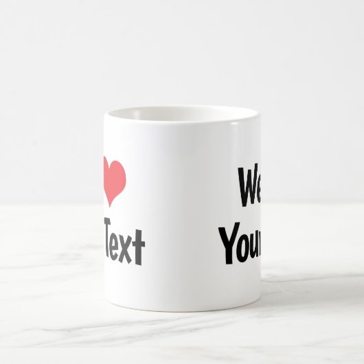 Aangepaste 'We Love' mok (Center)