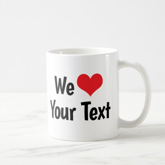 Aangepaste 'We Love' mok (Rechts)
