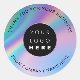 Aangepaste webholograaf Logo - Roos voor dank Ronde Sticker