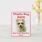 Aangepaste website mam hond beste gekke hond dame  kaart (Gele Bloem)