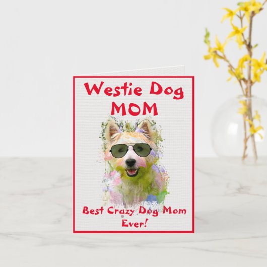 Aangepaste website mam hond beste gekke hond dame  kaart (Gele Bloem)