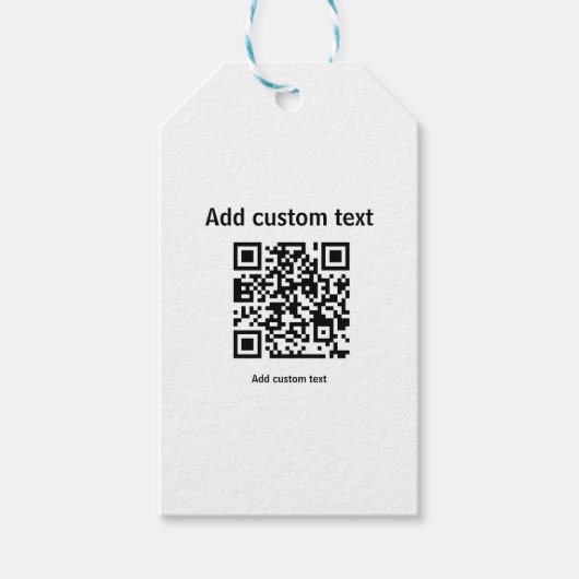 aangepaste website met aangepaste kwaliteitscontro cadeaulabel (Voorkant)