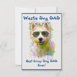 Aangepaste website papa hond beste gekke hond papa bedankkaart