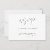 aangepaste Website QR CODE BACK sage groen wit RSVP Kaartje (Voorkant)