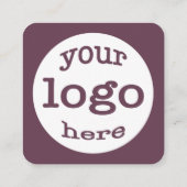 Aangepaste website QR Code Company Logo Dark Roos  Vierkante Visitekaartje (Achterkant)