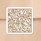 Aangepaste website QR-code Goud Vierkante Sticker