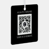 Aangepaste website QR-code kerst Metalen Ornament (Voorkant Rechts)
