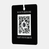 Aangepaste website QR-code kerst Metalen Ornament (Voorkant links)