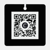 Aangepaste website QR-code kerst Metalen Ornament (Achterkant)