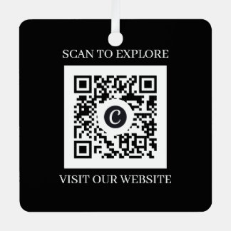 Aangepaste website QR-code kerst Metalen Ornament