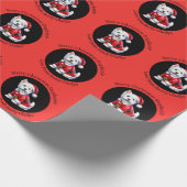 Aangepaste website rode kerst cadeaupapier (Hoek)