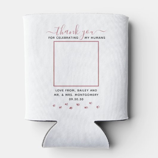 Aangepaste weddenschap foto Bedankt Blikjeskoeler (Achterkant)