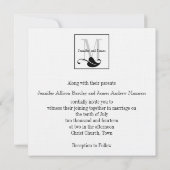 Aangepaste weddenschappen Logo namen monogram Kaart (Achterkant)