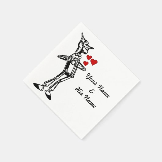 Aangepaste Wedding Batchlorette Wizard van Oz Tin  Servet (Hoek)