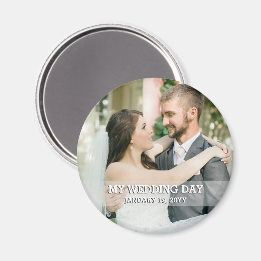 Aangepaste WEDDING-foto Magneet (Voorkant / Achterkant)