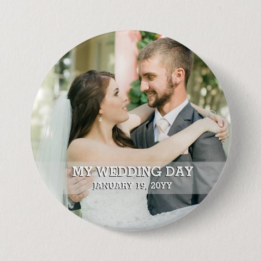 Aangepaste WEDDING-foto Ronde Button 7,6 Cm (Voorkant)